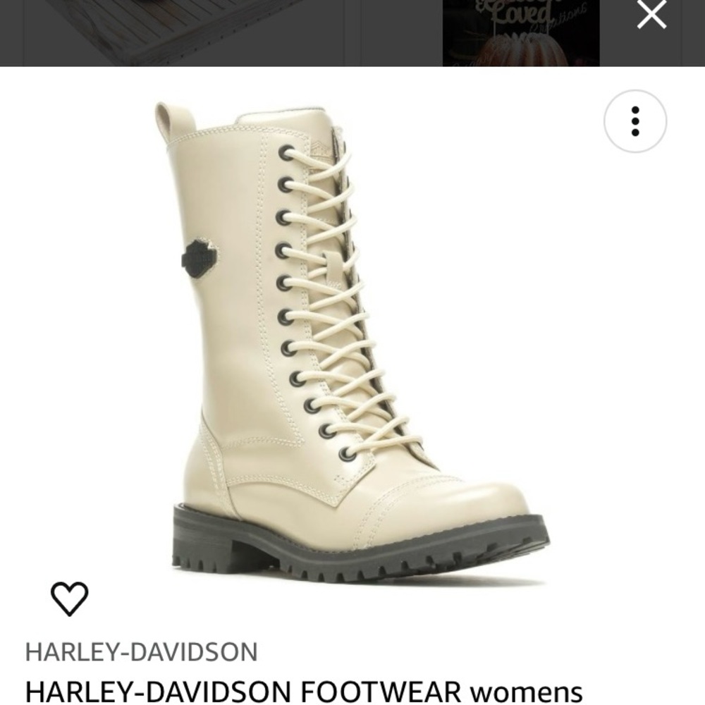 Harley-Davidson Women's Cream Moto Boots
